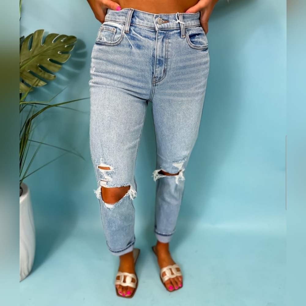 Cello high rise straight jean